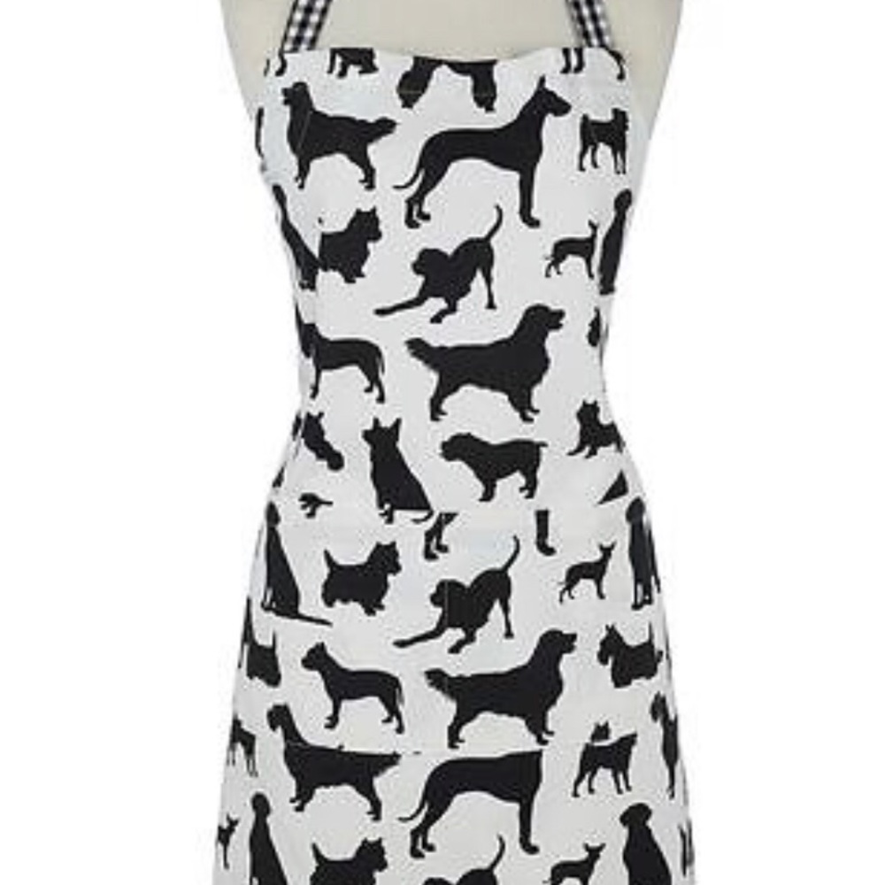 Dog print apron